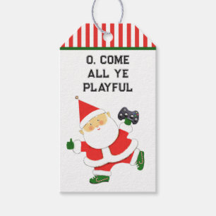 Etiquetas de presentes de Natal para jogadores de