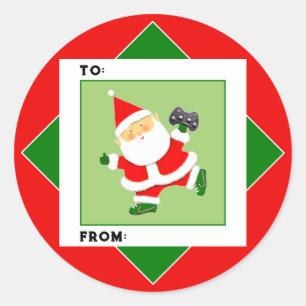 Etiquetas de presentes de Natal para jogadores de