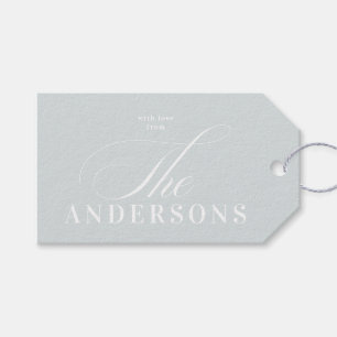 Etiquetas de presentes de Natal para nome de famí