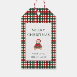 Etiquetas de presentes de Natal para o Ursinho Ver