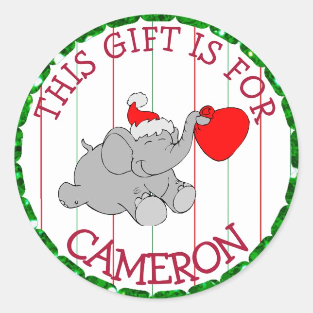 Etiquetas de presentes de Natal personalizadas (Frente)