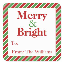 Etiquetas de presentes de Natal personalizadas