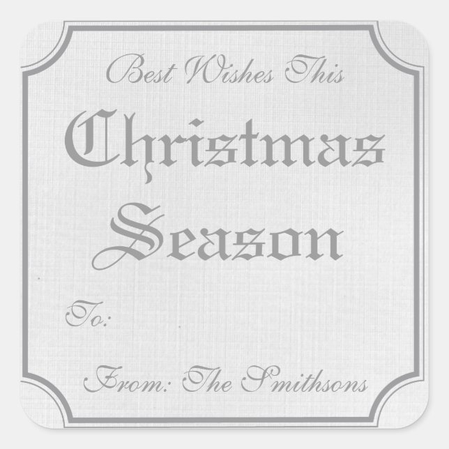 Etiquetas de presentes de Natal personalizadas (Frente)