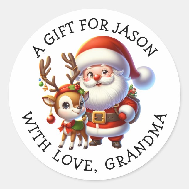 Etiquetas de presentes de Natal personalizadas (Frente)