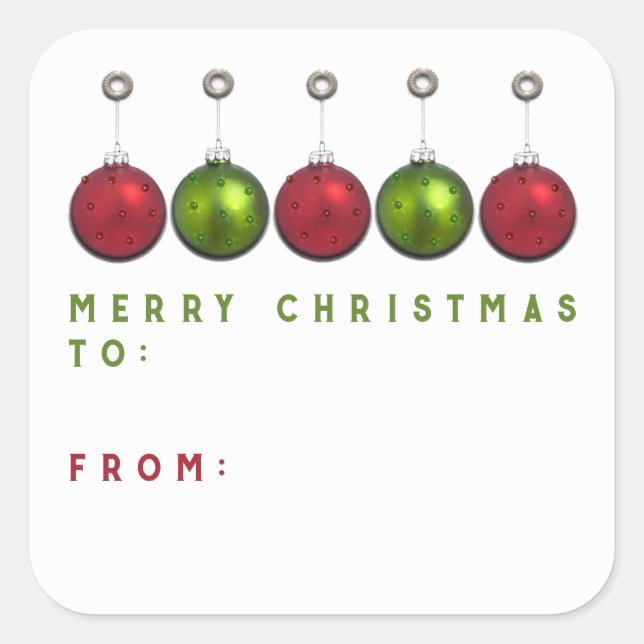 Etiquetas de presentes de Natal personalizadas (Frente)