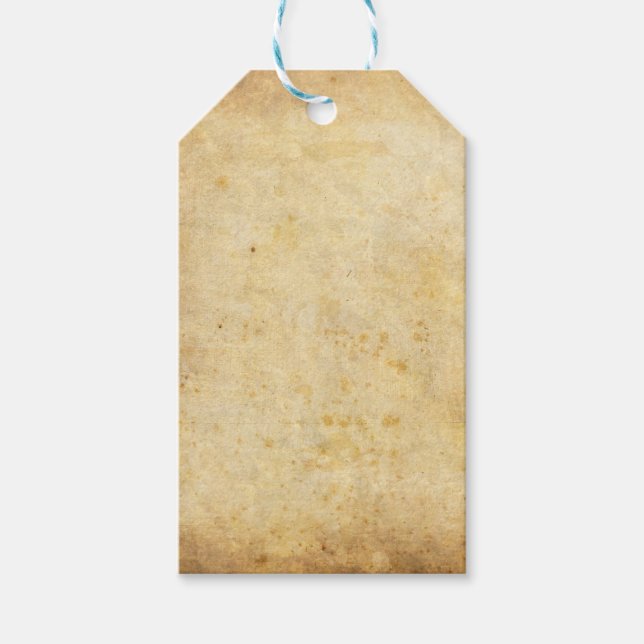 Etiquetas de presentes de papel envelhecidas (Frente)