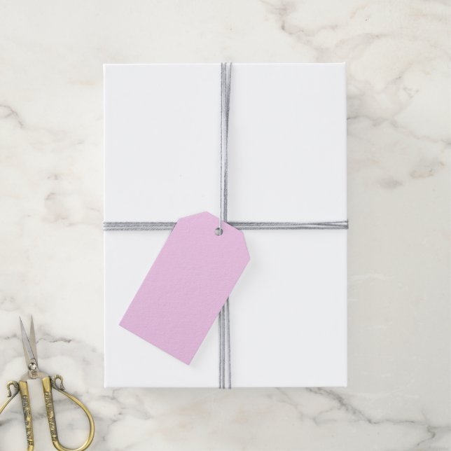 Etiquetas de presentes de Pastel rosa (Com cordão)