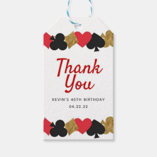 Etiquetas de presentes de pôquer