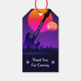 Etiquetas de presentes de rock and roll Wedding