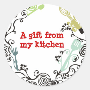 etiquetas de presentes de utensílios decorativos 