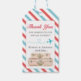 Etiquetas de presentes de viagem de casamento de p