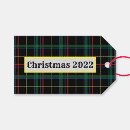 Etiquetas de presentes de Xadrez de feriado