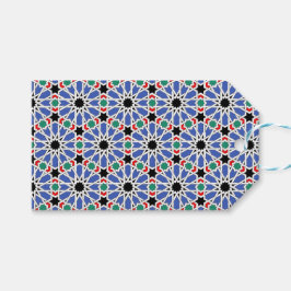 Etiquetas de presentes Design geométricas azuis