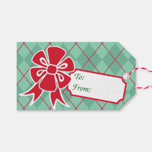 Etiquetas de presentes do Arco de Natal Vermelho R