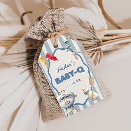 Etiquetas de presentes do Chá de fraldas Baby-Q Az