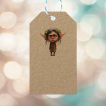 Etiquetas de presentes do Elf Kraft da Lady Christ