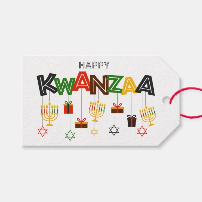 Etiquetas de presentes do Kwanzaa (Frente (horizontal))