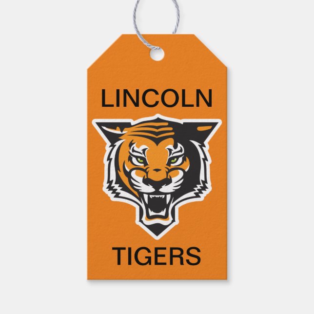 Etiquetas de presentes do LINCOLN TIGERS (Frente)