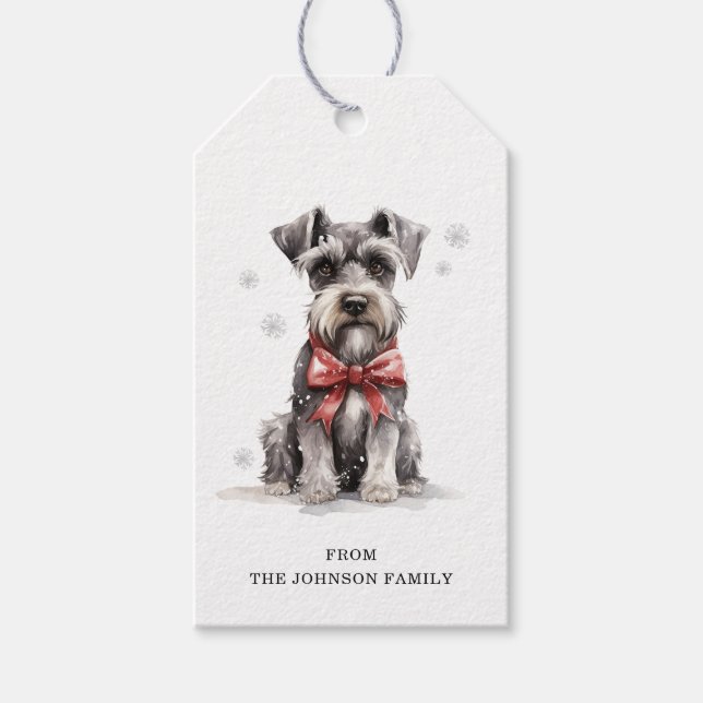 Etiquetas de presentes do Schnauzer (Frente)
