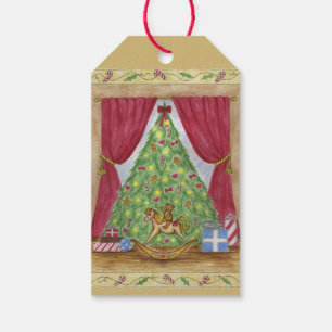 Etiquetas de presentes do Urso de Árvore de Natal