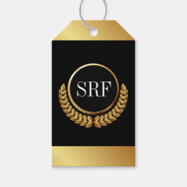 Etiquetas de presentes Douradas de aparência em mo