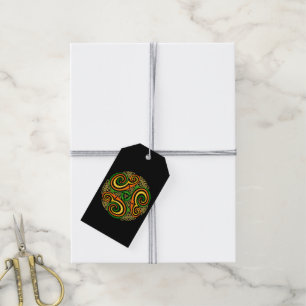 etiquetas de presentes em espiral celta