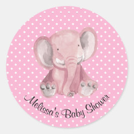 Etiquetas de presentes na Design de elefante rosa