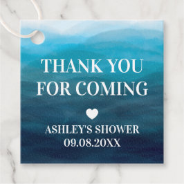 Etiquetas de presentes para Chá de panela das onda