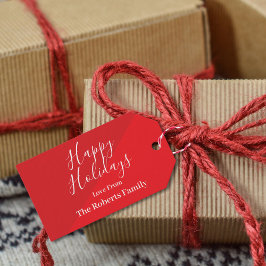 Etiquetas de presentes para feriados felizes verme