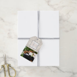 Etiquetas de presentes para fotos de casamento na 