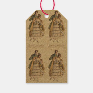 Etiquetas de presentes para Natais vintages Casais