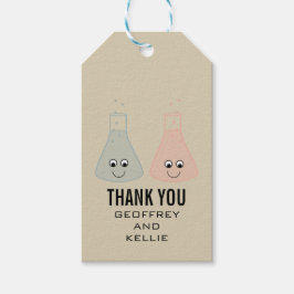 Etiquetas de presentes para o casamento da química