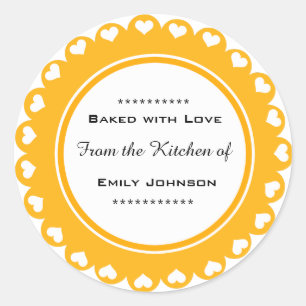 Etiquetas de presentes personalizadas assadas com 