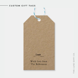 Etiquetas de presentes personalizadas com Arco