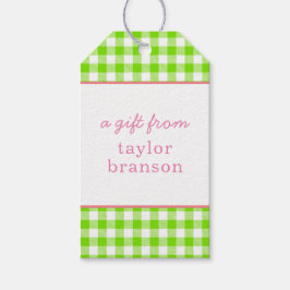 Etiquetas de presentes personalizadas da Xadrez de