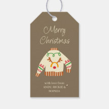 Etiquetas de presentes personalizadas de Natal sua