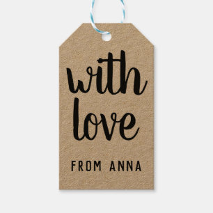 Etiquetas de presentes personalizadas do Kraft