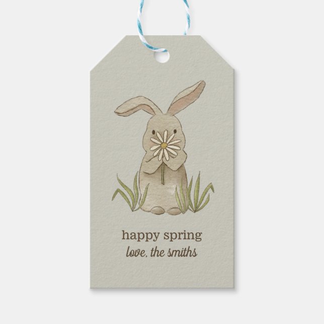 Etiquetas de presentes personalizadas do primavera (Frente)