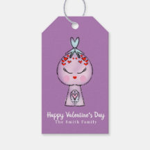 Etiquetas de presentes pretas de Dia de os namorad