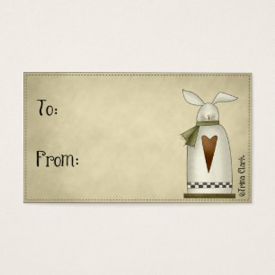 Etiquetas de presentes primitivas de Design de coe