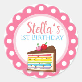 Etiquetas de primeira festa de aniversário