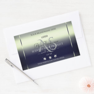 Etiquetas de produto Blue Silver Etiquetas Logotip