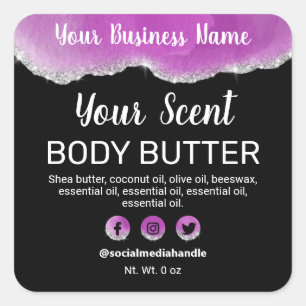Etiquetas de produto de brilho de prata preta, ác