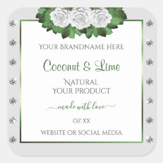 Etiquetas de produto de Cinza clara Galinhas branc