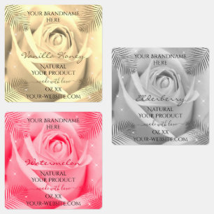 Etiquetas de produto de cor-de-rosa de Cinza leve 