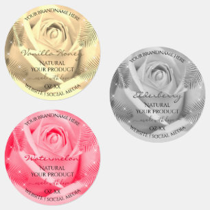 Etiquetas de produto de cor-de-rosa de Cinza leve