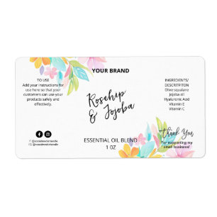 Etiquetas de Produto de Garrafa Colorida Personali