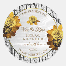 Etiquetas de produto de grão de Latido branco, cor