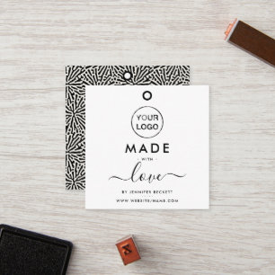 Etiquetas de produto de script simples - preto e b