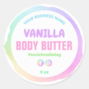 Etiquetas de produto do Pastel Rainbow